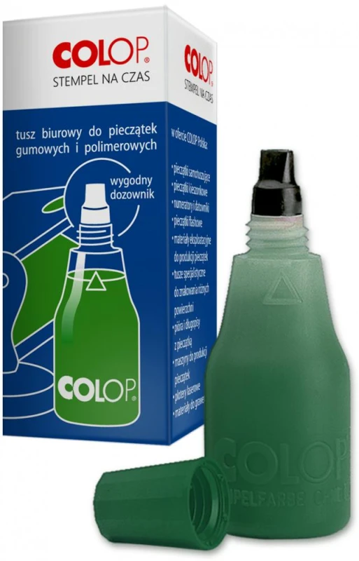 Tusz do stempli Colop, 25ml, zielony