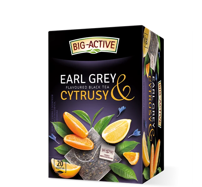 Herbata Earl Grey &amp; Cytrusy czarna aromatyzowana w kopertach Big-Active