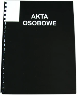 Teczka do akt osobowych Interdruk, A4, 350g/m2, czarny