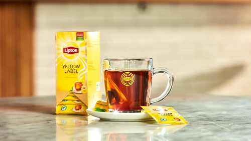 Herbata czarna w kopertach Lipton Yellow Label, 25 sztuk x 2g