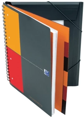 Kołonotatnik Oxford International Organiserbook, A4+ w kratkę, 80 kartek, szary