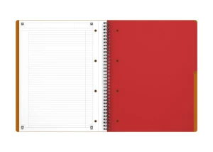 Kołonotatnik Oxford International ActiveBook, A4+, w linie, 80 kartek, pomarańczowy