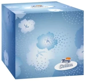 Chusteczki higieniczne Foxy Cotton Cube, w kartoniku, 60 sztuk 