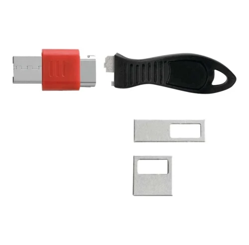 Blokada portów USB Kensington, z zaślepkami, srebrna