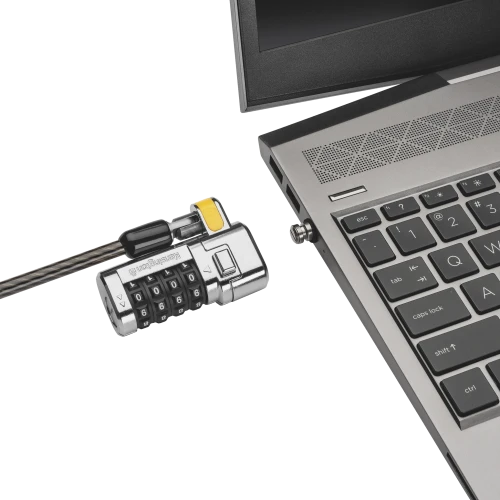 Blokada do laptopów Kensington ClickSafe, 3w1, z zamkiem szyfrowym, czarno-srebrna