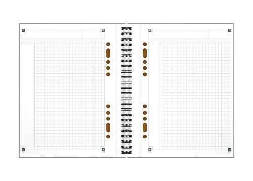 Kołonotatnik Oxford International Notebook, A5+, w kratkę, 80 kartek, szary