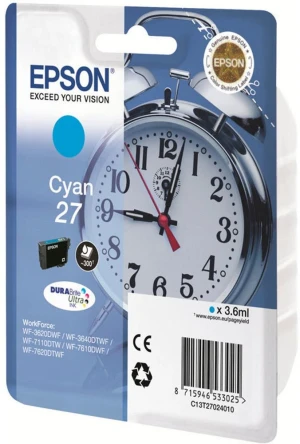 Tusz Epson T2702 (C13T27024010), 300 stron, cyan (błękitny)