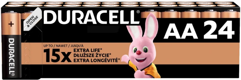 Bateria alkaliczna Duracell, AA, 24 sztuki