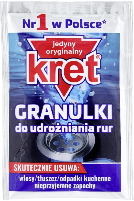 udrażniacz do rur Kret, granulki, saszetka, 40g