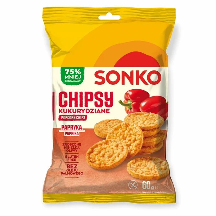 Chipsy kukurydziane Sonko, paprykowy, 60g