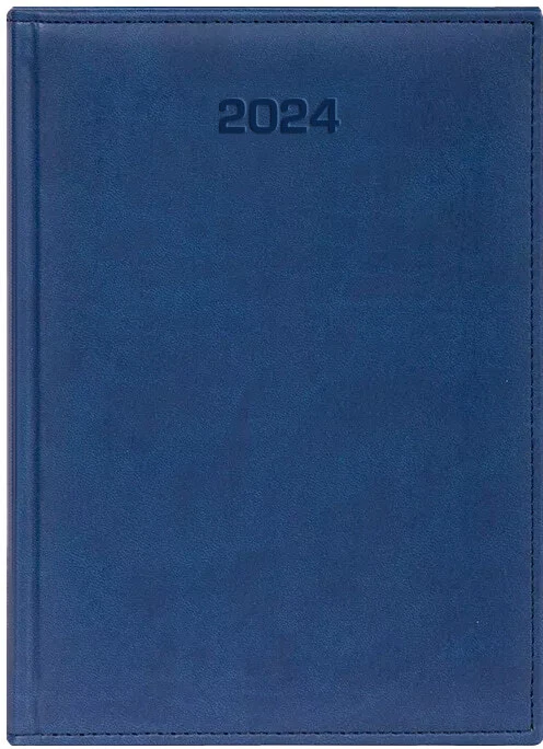 Kalendarz książkowy 2025, Udziałowiec, Biznesowy, A4, dzienny, 184 kartki, granatowy