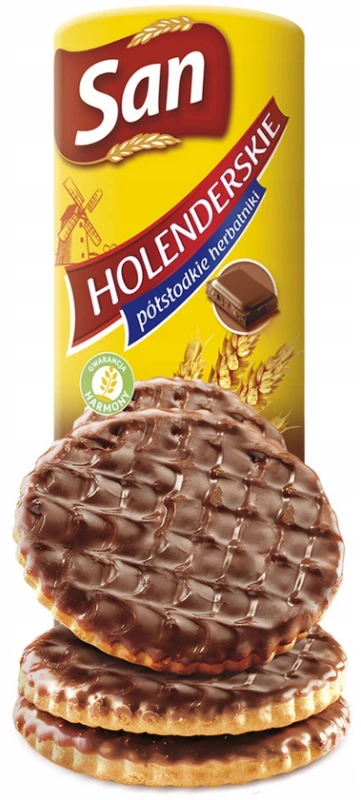 Ciastka San Łakotki Holenderskie z czekoladą, 170g