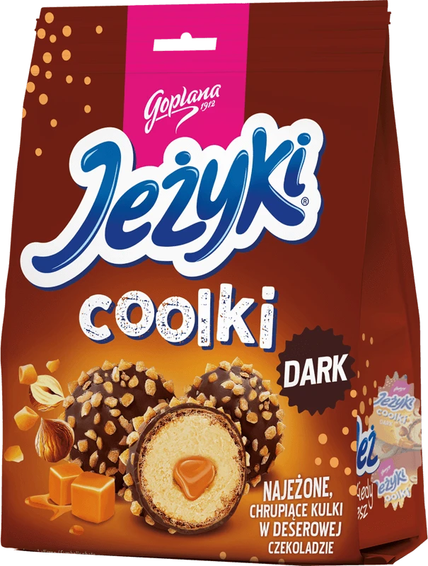 Praliny Goplana Jeżyki Coolki Dark, czekolada deserowa, 140g