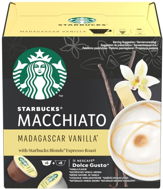 Kapsułki do ekspresu Starbucks Macchiato Madagascar Vanilla, 12 sztuk