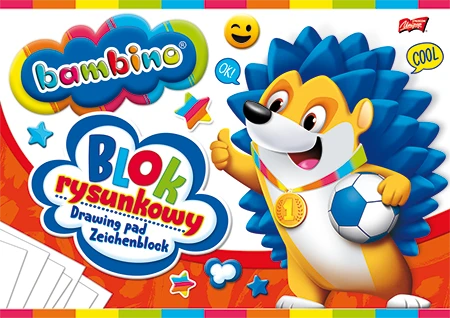 Blok rysunkowy Bambino, A4, 20 kartek, biały