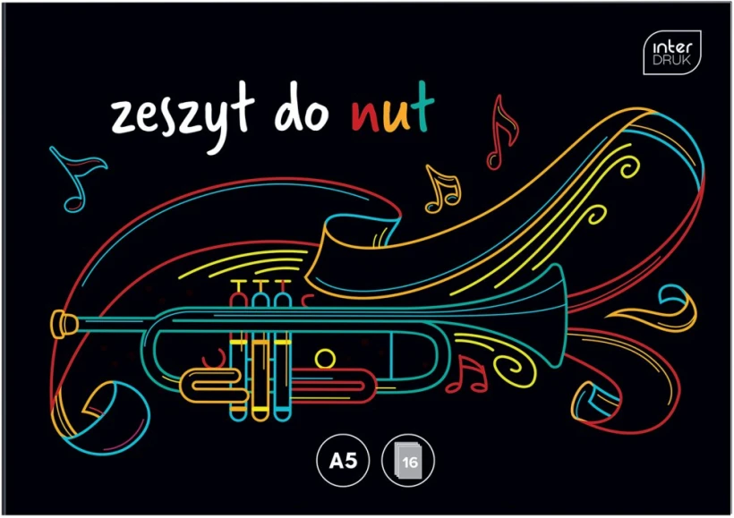 Zeszyt do nut Interdruk, A5, 16 kartek, mix wzorów