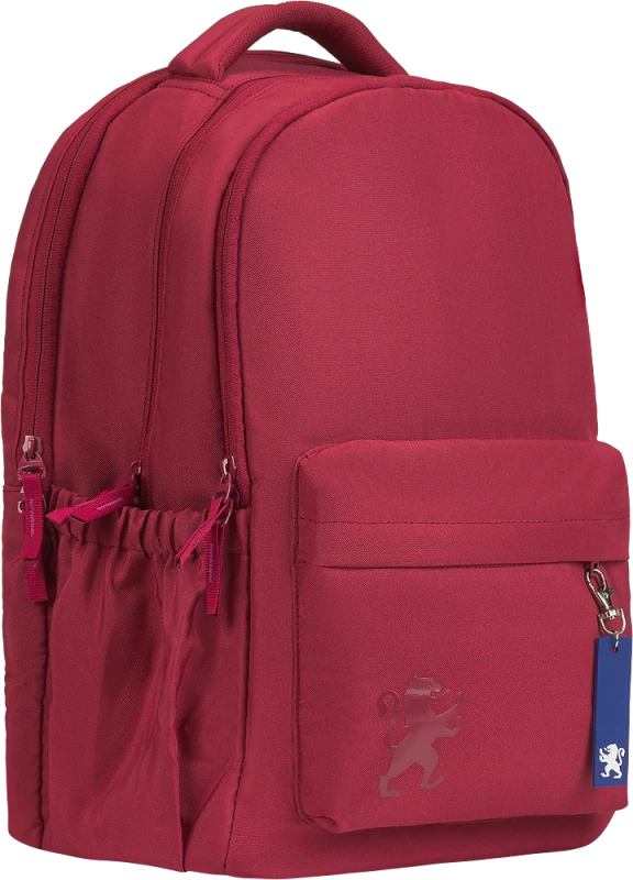 Plecak szkolny Oxford School, trzykomorowy, 26l, 45x30x16cm, żurawinowy