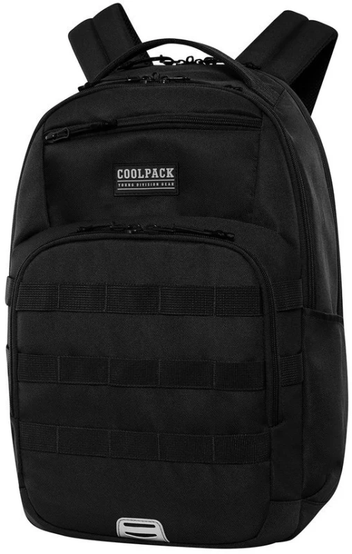 Plecak szkolny CoolPack Army Black, dwukomorowy, 27l, 45x31x16cm, czarny