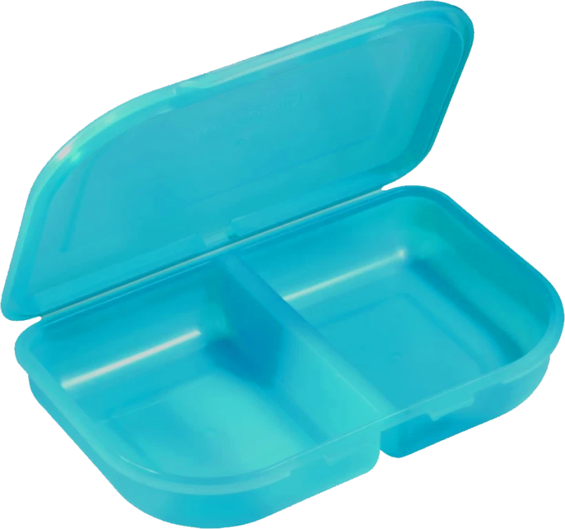 Lunchbox Herlitz, 2 komory, 23x15.5x4cm, turkusowy