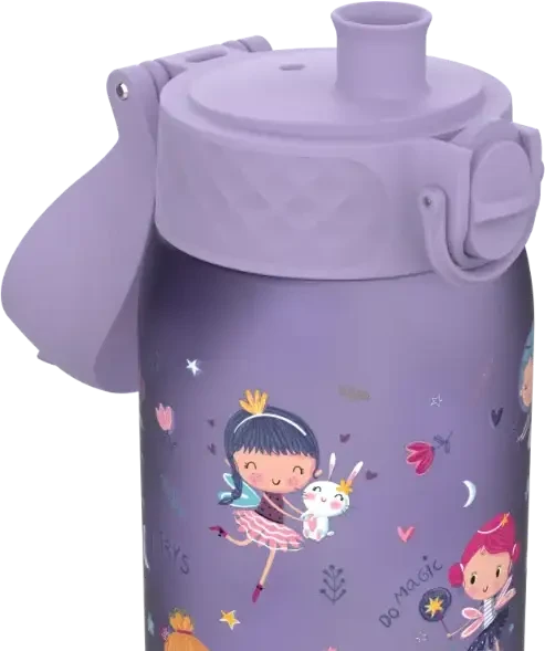 Bidon ION8 Fairies, recyclon/tritan, 350ml, fioletowy