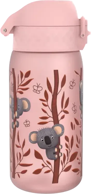 Bidon ION8 Koala, recyclon/tritan, 350ml, różowy