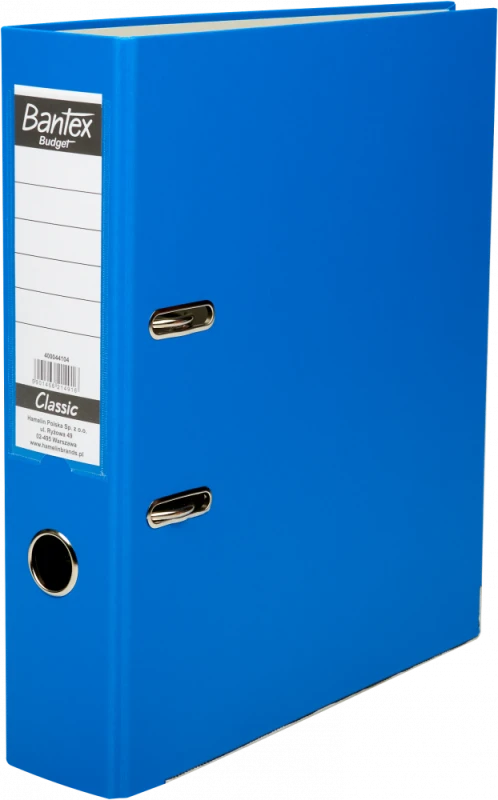 Segregator Bantex Budget Classic, A4, szerokość grzbietu 75mm, do 500 kartek, niebieski