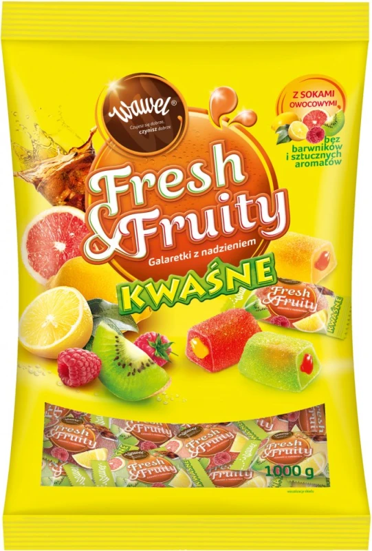 Galaretki Wawel Fresh&amp;Fruity, kwaśne, 1kg