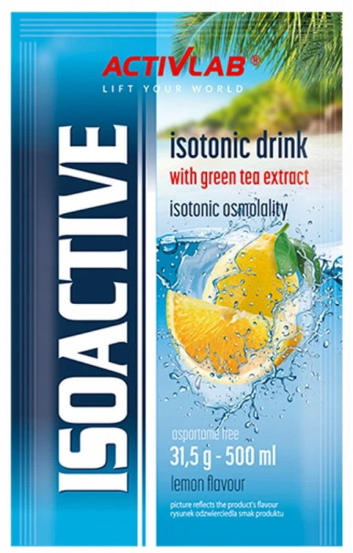 Napój izotoniczny Activlab Isoactive, w saszetkach, cytrynowy, 20 sztuk, 31.50g