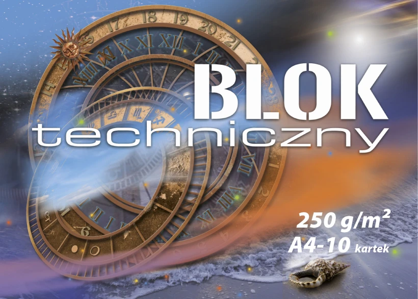 Blok techniczny Kreska, A4, 10 kartek, biały