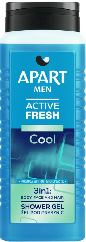 Żel pod prysznic Apart 3w1 Men, Active Fresh Cool, 500ml