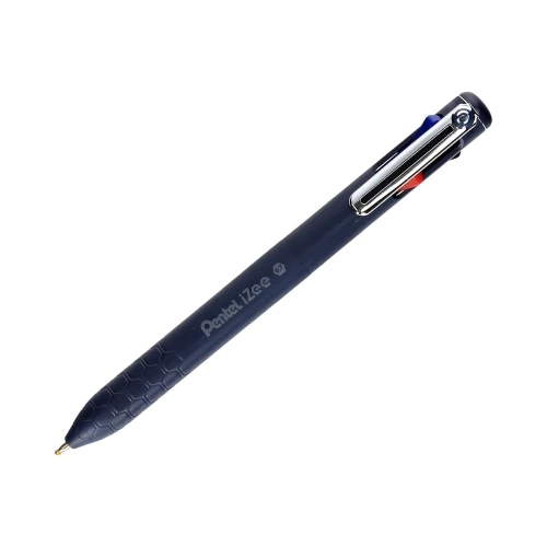 Długopis automatyczny Pentel iZee 4 w 1, 4 wkłady, 0.7mm, obudowa granatowa/ wkłady mix kolorów