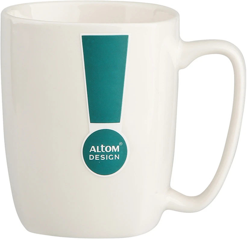 Kubek kwadratowy NBC Altom Design Regular, 400ml, porcelana, kremowy