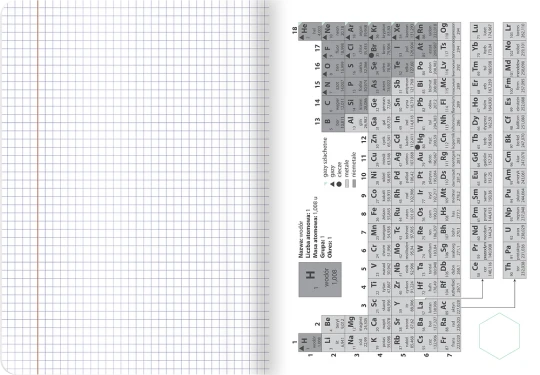 Zeszyt przedmiotowy w kratkę TOP 2000 Chemia, ze ściągami, A5, 60 kartek, czarny