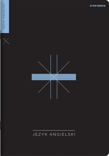 Zeszyt przedmiotowy w kratkę TOP 2000 Język Angielski, ze ściągami, A5, 60 kartek, czarny