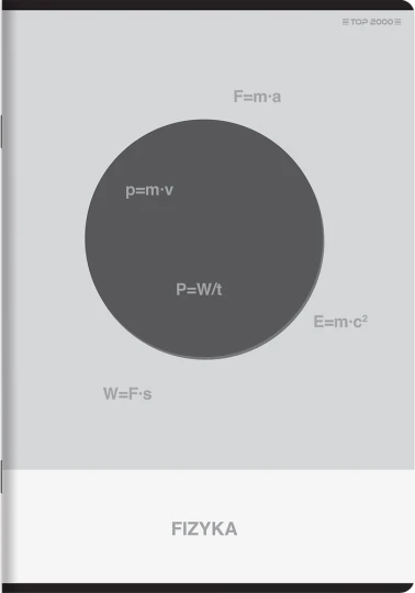 Zeszyt przedmiotowy w kratkę TOP 2000 Megamix Fizyka, A5, 60 kartek, mix wzorówZeszyt przedmiotowy w kratkę TOP 2000 Megamix Fizyka, A5, 60 kartek, mix wzorów