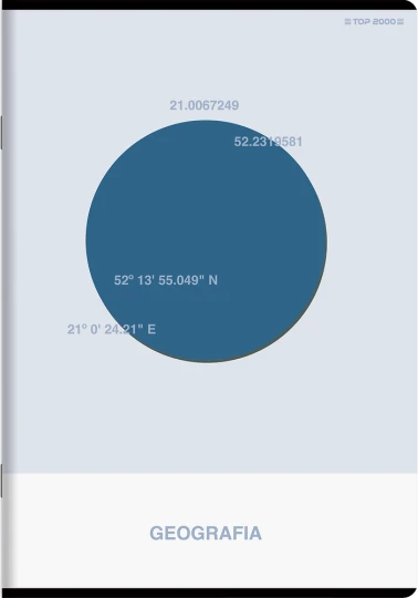 Zeszyt przedmiotowy w kratkę TOP 2000 Megamix Geografia, A5, 60 kartek, mix wzorów
