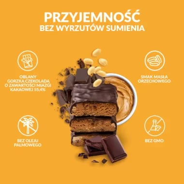 Baton proteinowy BeRAW 27%, masło orzechowe, 40g