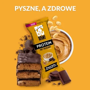 Baton proteinowy BeRAW 27%, masło orzechowe, 40g