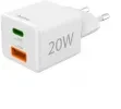 Ładowarka do telefonu Hama Mini, Power Delivery Quick Charge, USB-C/ USB-A, 20W, biały