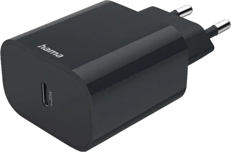 Ładowarka do telefonu Hama Ecosential, Power Delivery, USB-C, 20W, antracyt