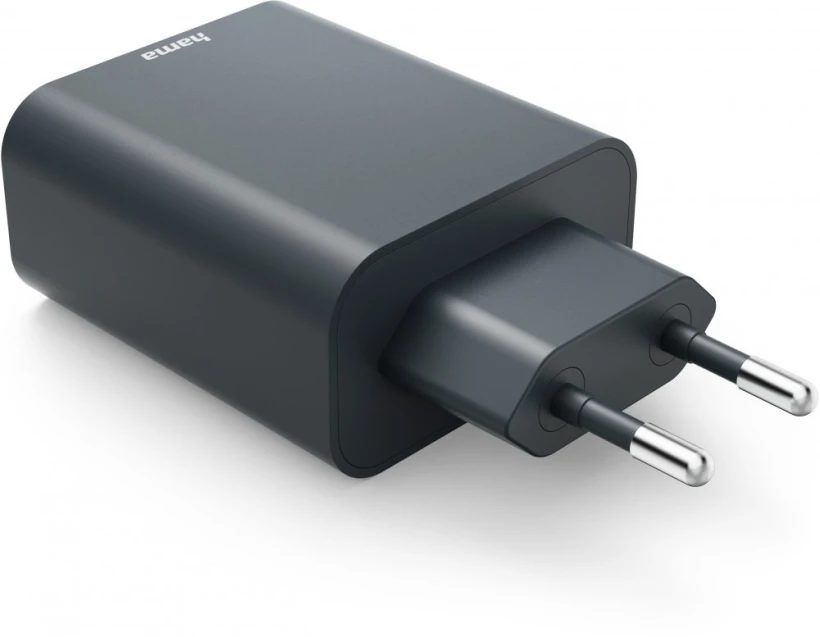 Ładowarka do telefonu Hama, Power Delivery, USB-C/USB-A, 45W, antracyt