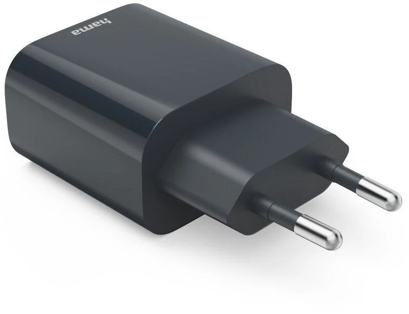 	 Ładowarka do telefonu Hama, Power Delivery, USB-C/USB-A, 20W, antracyt