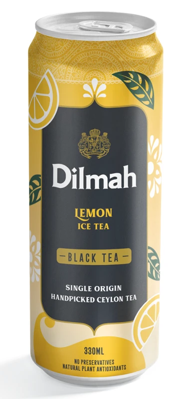 Herbata mrożona czarna Dilmah Lemon Black Tea, puszka, 330ml