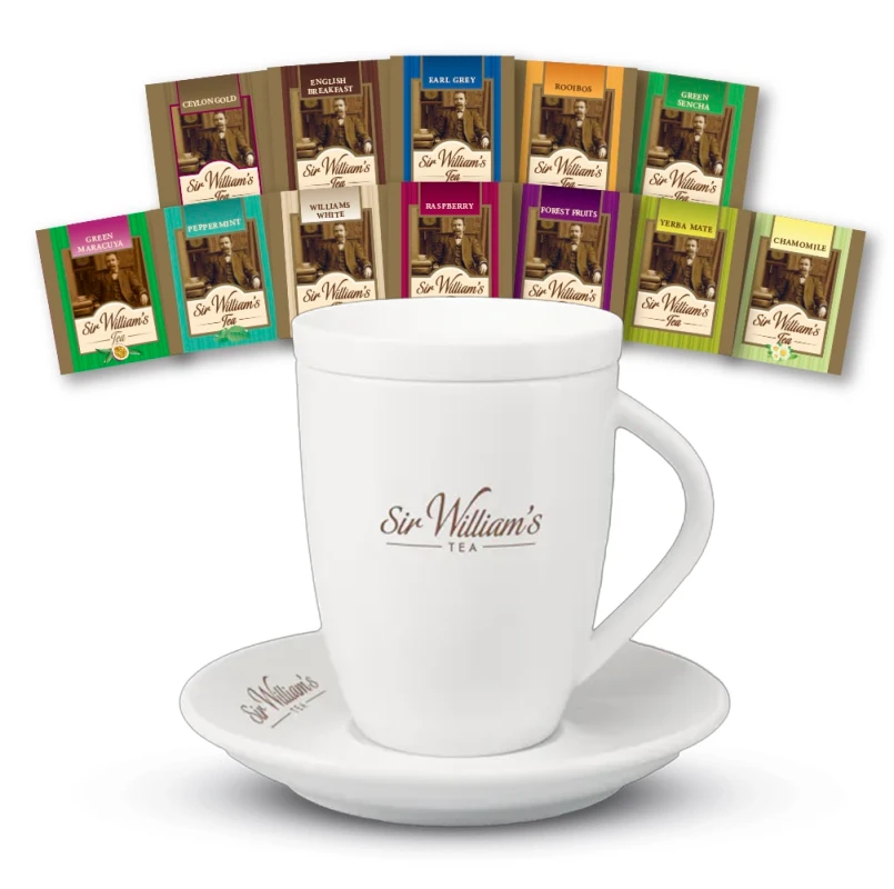 William's Tea, 12 smaków, 12 sztuk porcelanowy kubek