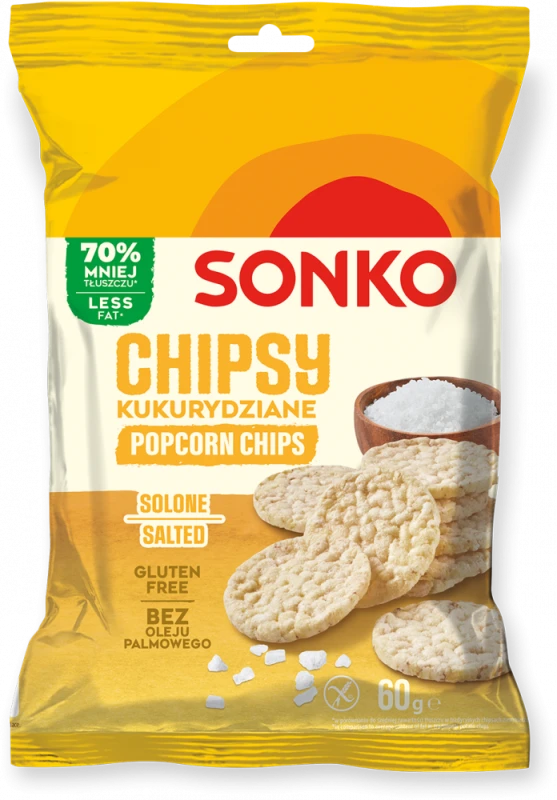 Chipsy kukurydziane Sonko, solone, 60g