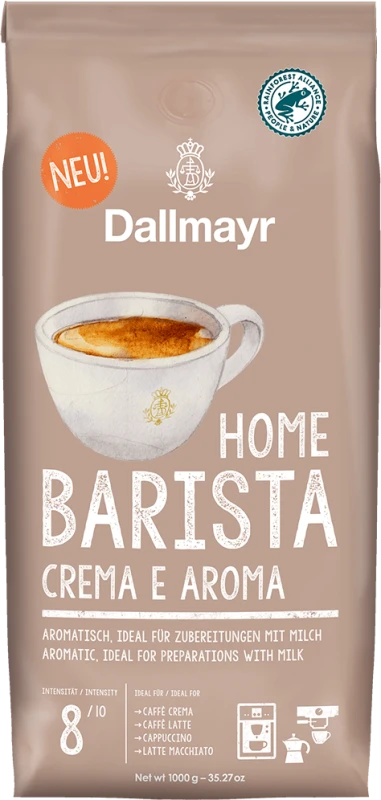 Kawa ziarnista Dallmayr Home Barista Crema E Aroma, 1kg