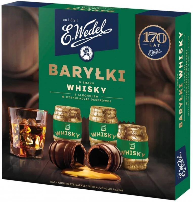 Bombonierka Wedel Baryłki Whisky, 200g