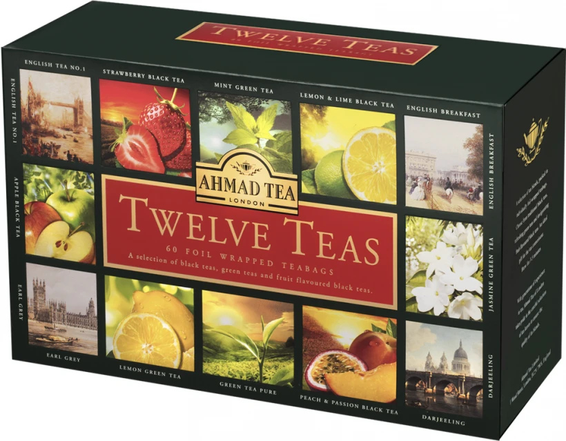 Zestaw herbat w kopertach Ahmad Tea Twelve Teas, 12 smaków, 60 sztuk x 2g