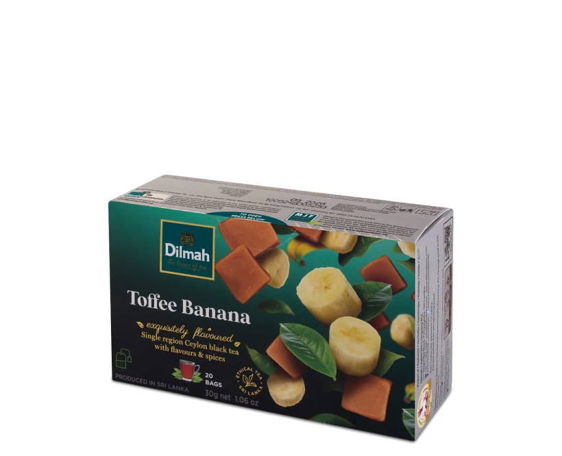 Herbata czarna aromatyzowana Dilmah Toffee Banana, toffi i banan, 20 sztuk x 1.5g