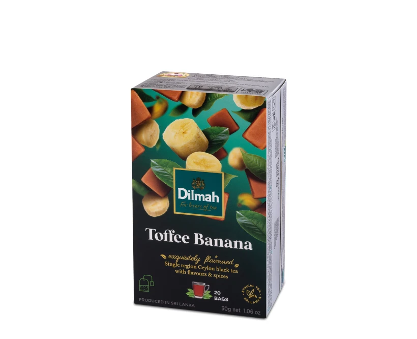 Herbata czarna aromatyzowana Dilmah Toffee Banana, toffi i banan, 20 sztuk x 1.5g